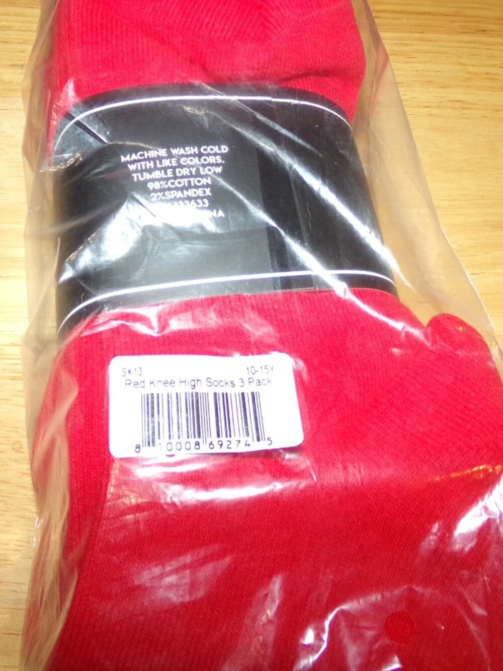juDanzy Knee High Socks 3 Pairs Red Uniform Soccer School AFO Unisex 10-15 Youth